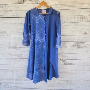 Anita Dongre blue tie dye dress tunic size XS